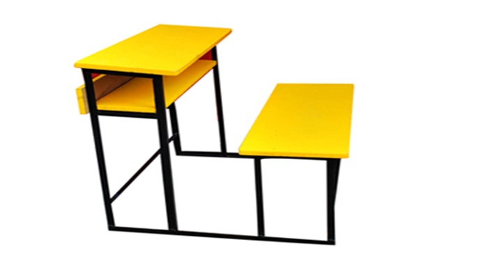 FRP SCHOOL BENCH WITH SHELF